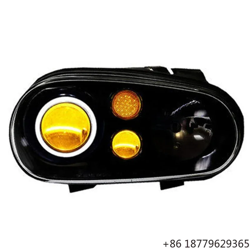 Headlight Assembly Modified with Daytime Running Light LED Lamp Laser Dual Lens Hatchback Fitment 2002-2008