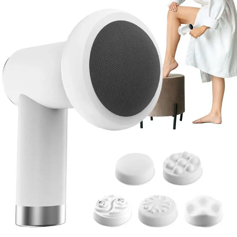 

Cellulite Massage Device Abdomen Massager Electric Handheld Fat Roller With 5 Heads For Abdominal Neck Back Belly Massage