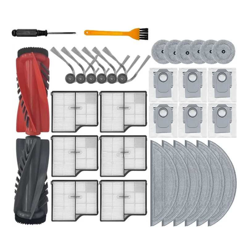 【Apon!】Acessório de substituição conjunto de filtro de escova lateral de escova de rolo para aspiradores Roborock Saros 10/S9 Maxv Ultra/S90ver/G30/A1460RR
