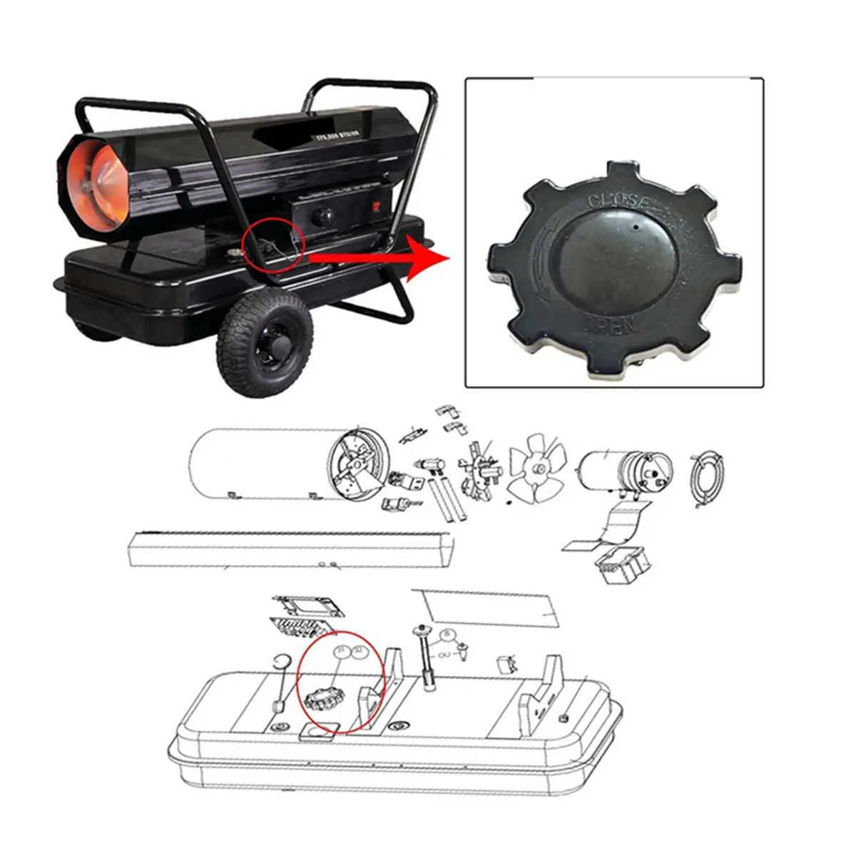 26959 Replacement Cap. Compatible with for Heat Star, , and for Fillers.