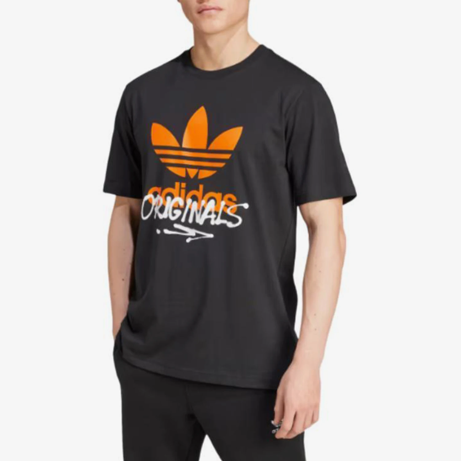 [アディダス-オリジナルス]-メンズ-スポーツ-カジュアル-トレーニング-ルーズ-tシャツ-iz2578