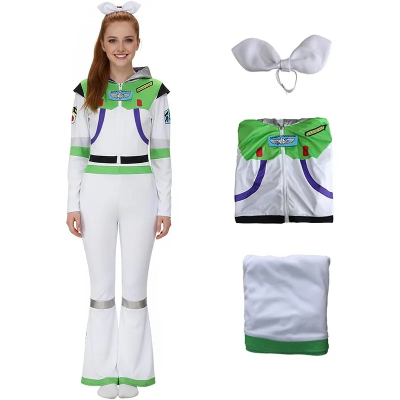 

Toy Movie Cosplay Costume Space Warrior Female Astronaut Jumpsuit Party Role Play, Hollween Stage Costume For Women