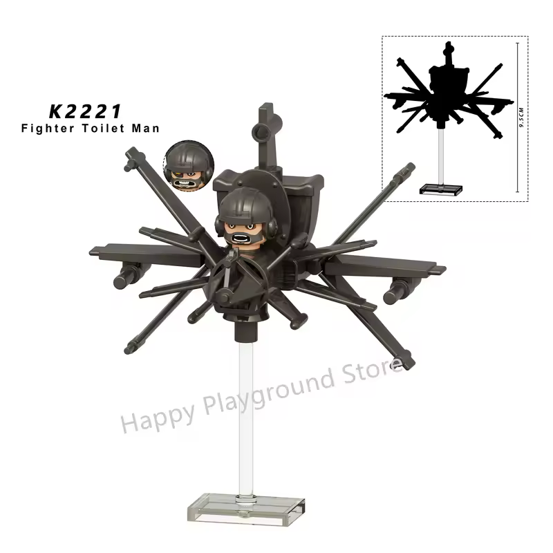New KDL SWAT Skibidi Toilet Man Figures Anime Block Toys TvMan Titan Cameraman Speakerman Bricks Model Toy Birthday Gift - Image 63