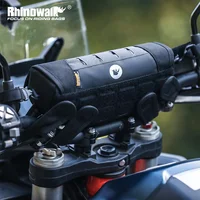 Rhinowalk-Bolsa para manillar de motocicleta, bolsa frontal de almacenamiento Universal impermeable con sistema Melle para BMW1250ADV KTM890 CF450 Kawasaki