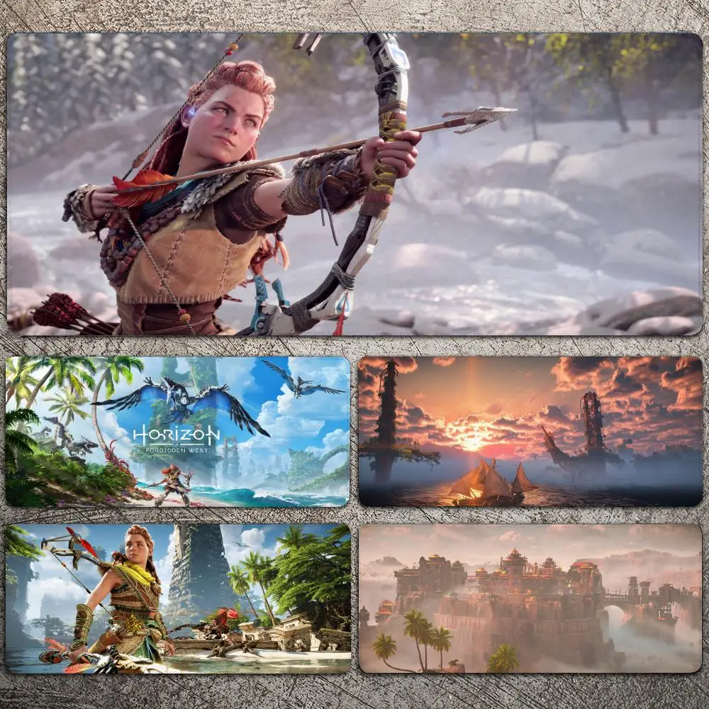 

Mousepad Large Gaming Mouse Pad LockEdge Thickened Horizon Zero Dawn Forbidden West Computer Keyboard Table Desk Mat