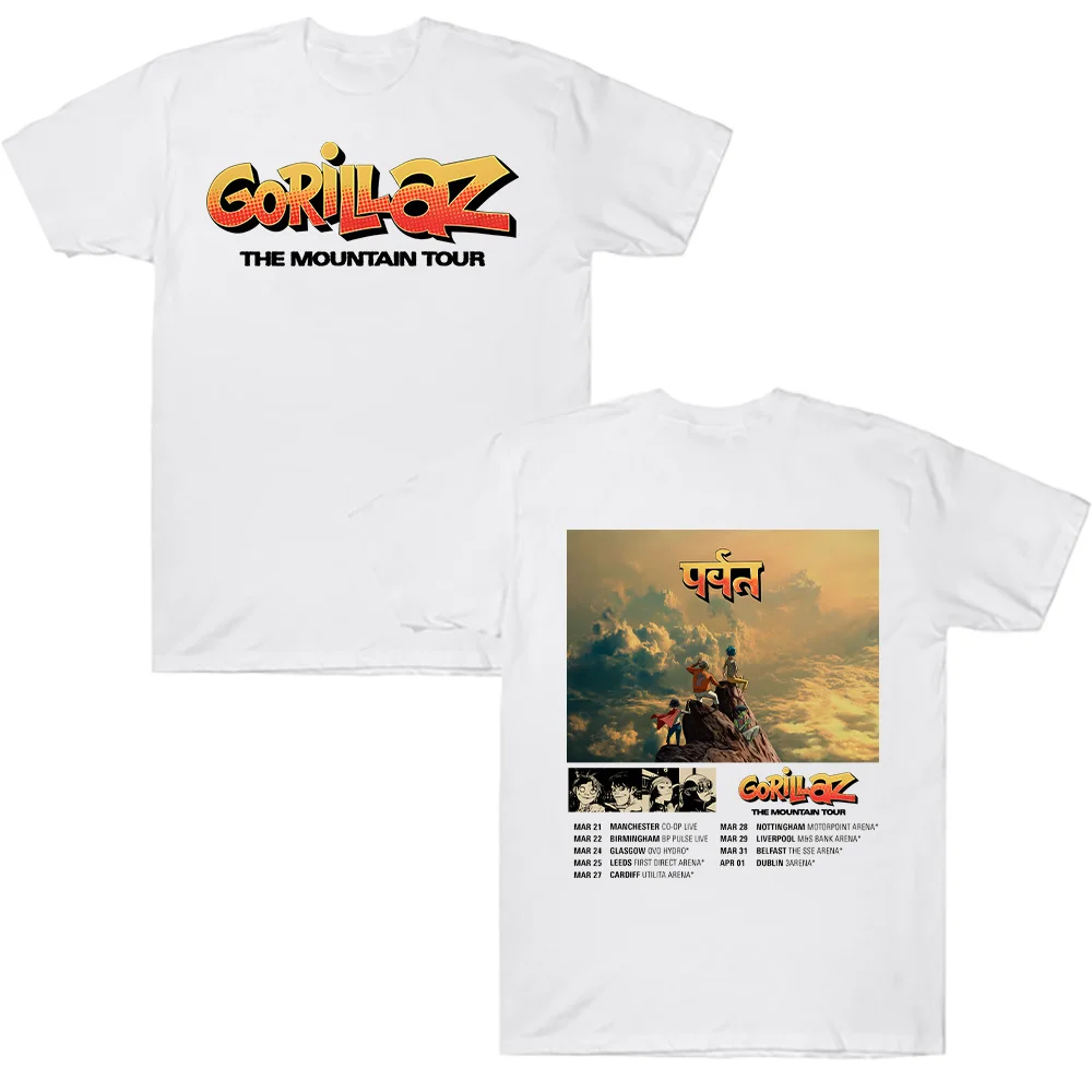 تي شيرتات قطن الغوريلاز جولة الجبل التي شيرت شارع الموسيقى الفرقة الشرير الصخرة Y2K المحملة للجنسين الصيف عالية الجودة ملابس كاجوال #2