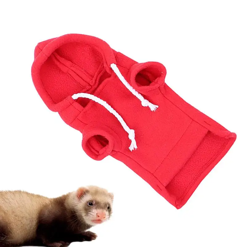 Ferret Sweatshirt Small Ferret Clothes Hoodies Guinea Pig Hoodie Hamster Sweater Skin Friendly Drawstring Hood For Rabbit