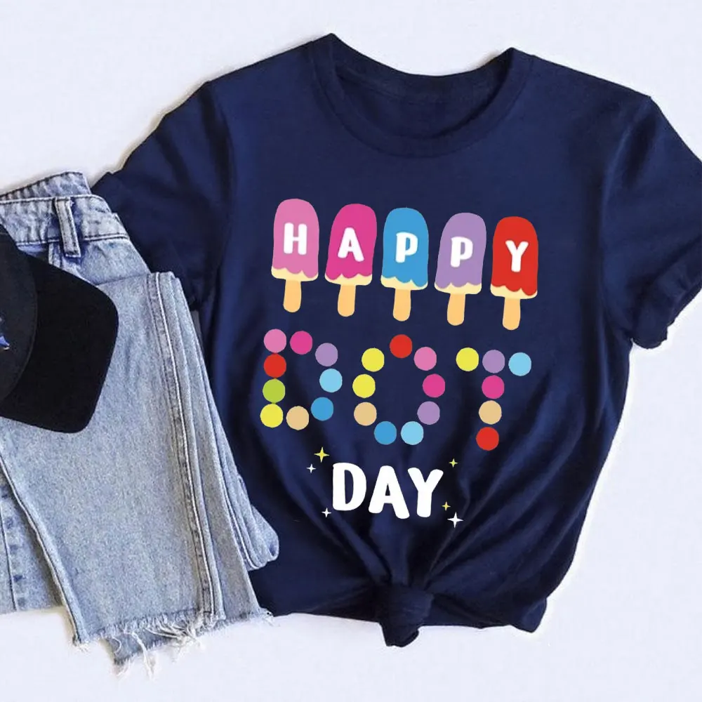 Ice Cream Make Your Mark International Dot Day Women Unisex  Art Teachers T-Shirt Cute Tees Colorful Dots Happy Dot Day Shirt