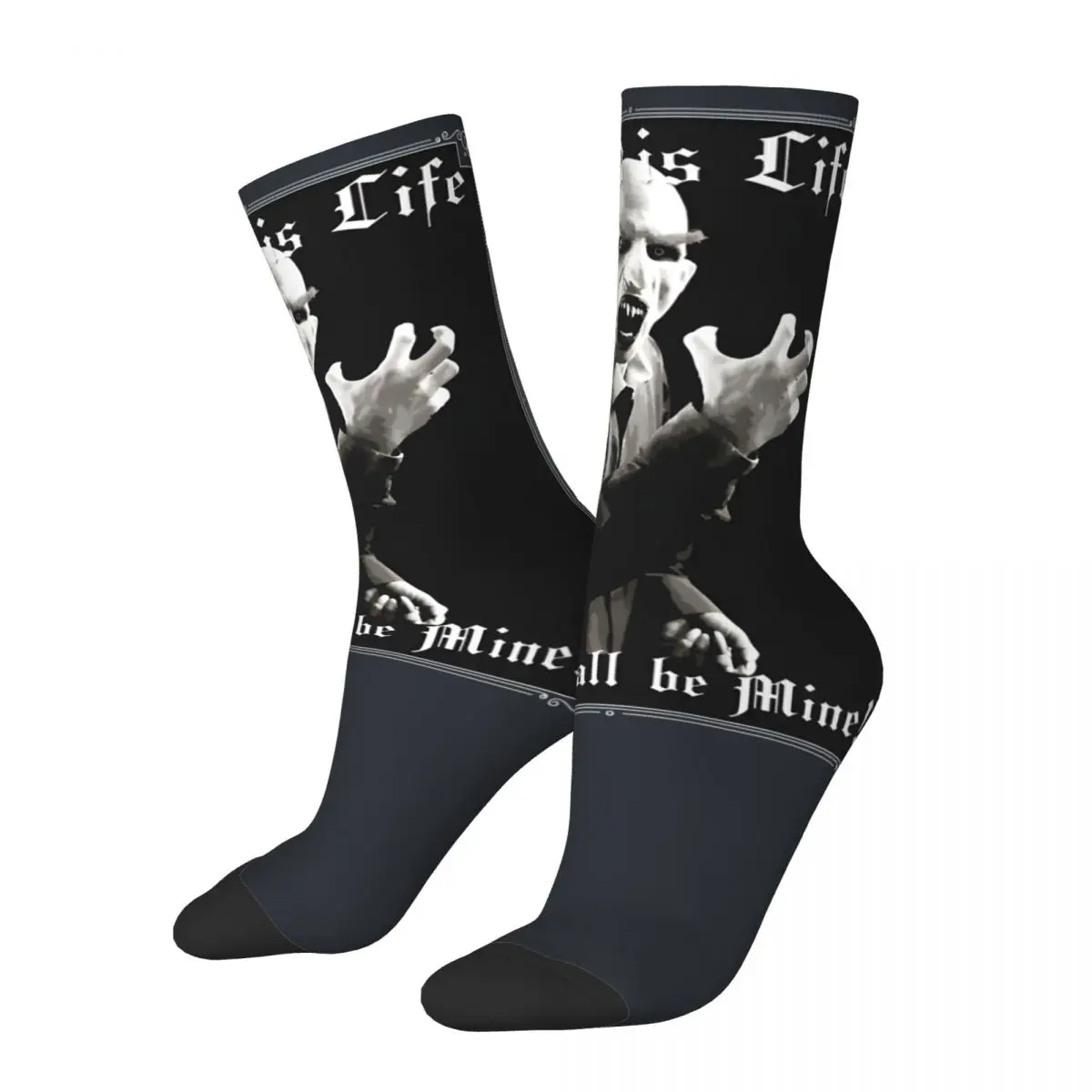 Funny Blood Is Life_ Occult Gothic Sock for Men Harajuku Blood Of The Vampire Seamless Pattern Crew Sock Gift official-website