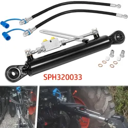 SPH320033 Hydraulic Top Link Cat. 1-1 with Locking Block 20 7/8” - 31 7/8” with 2 x Hose, Fits for Most Tractors, Excavators