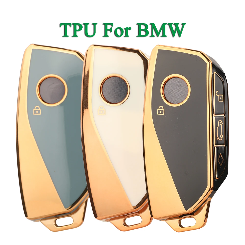 

Чехол-накладка jingyuqin из ТПУ для автомобильного ключа BMW G07 X7 LCI, U11 X1, G70 7 Series, G09 XM, F98 X4M LCI, G18 X5, G81 M3, I20 IX (брелок)