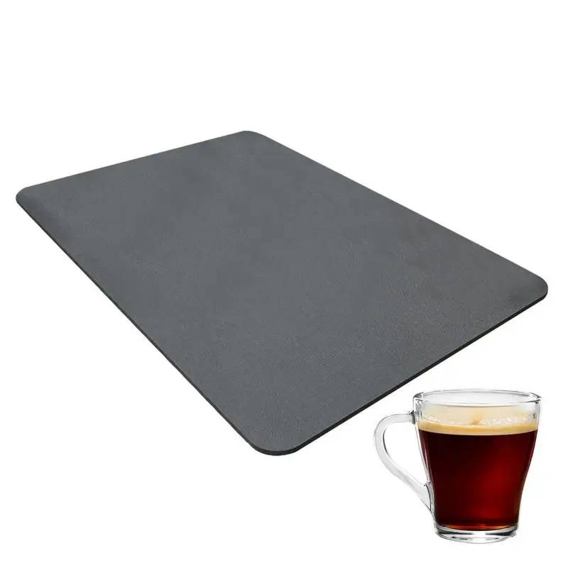 Kitchen Drying Mat Non SlipHome Anti Slip Dishes Drying Drain Mat Absorbent Draining Mat Antifouling Desktop Pad Heat Resistant