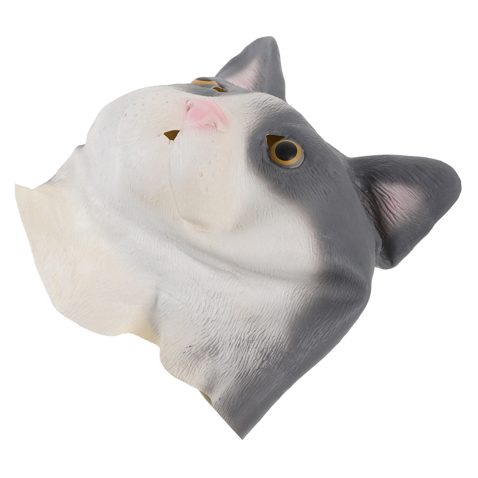 

Cat Headgear Halloween Costume Birthday Decorations Realistic Latex Masks Comfortable Fit Versatile Use Detailed Craftsmanship