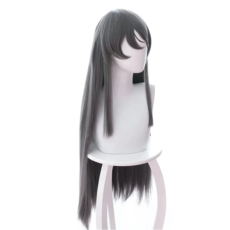 Rascal Does Not Dream Of Bunny Girl Senpai Sakurajima Mai Cosplay Wigs Synthetic Hair Long Straight Gray Wig