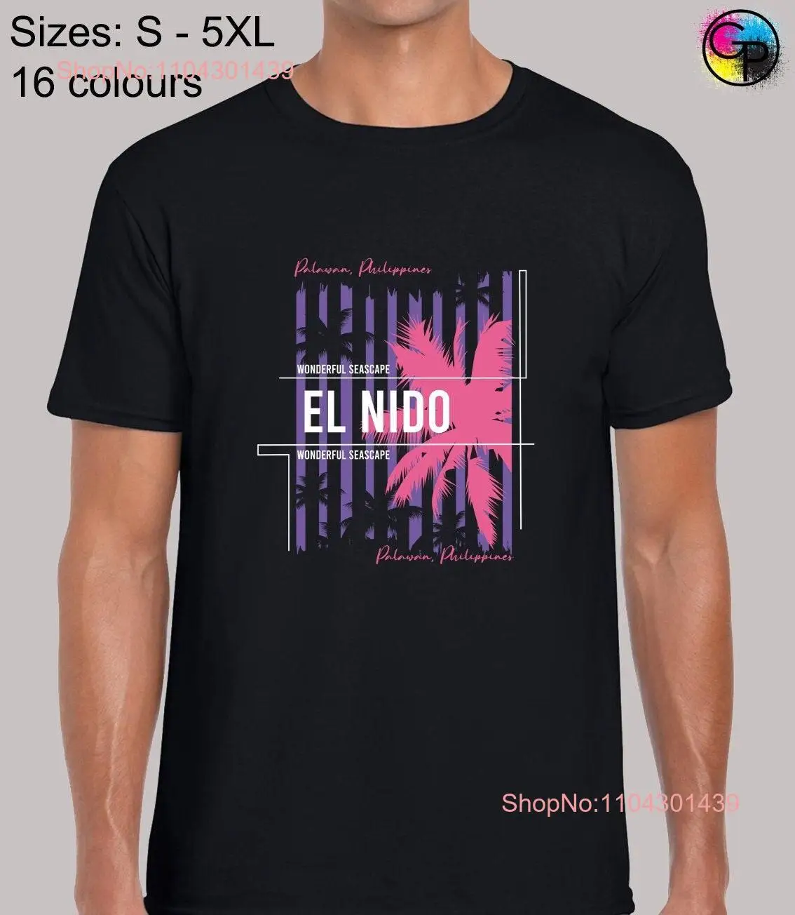 El nido beach philippines mens T Shirt unisex funny novelty slogan logo sun summer design casual holiday vacation