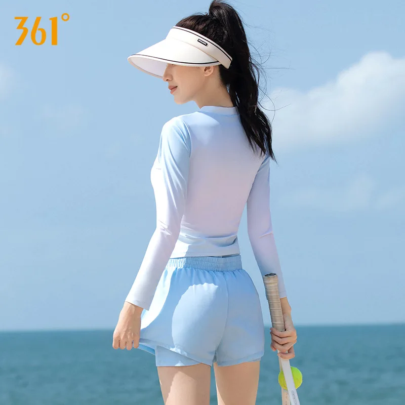 361°Women UV Sun Protection Sexy Push Up Bikini Monokini SwimSuit Female Two Pieces Professional Surfing Beach Bathing Wear