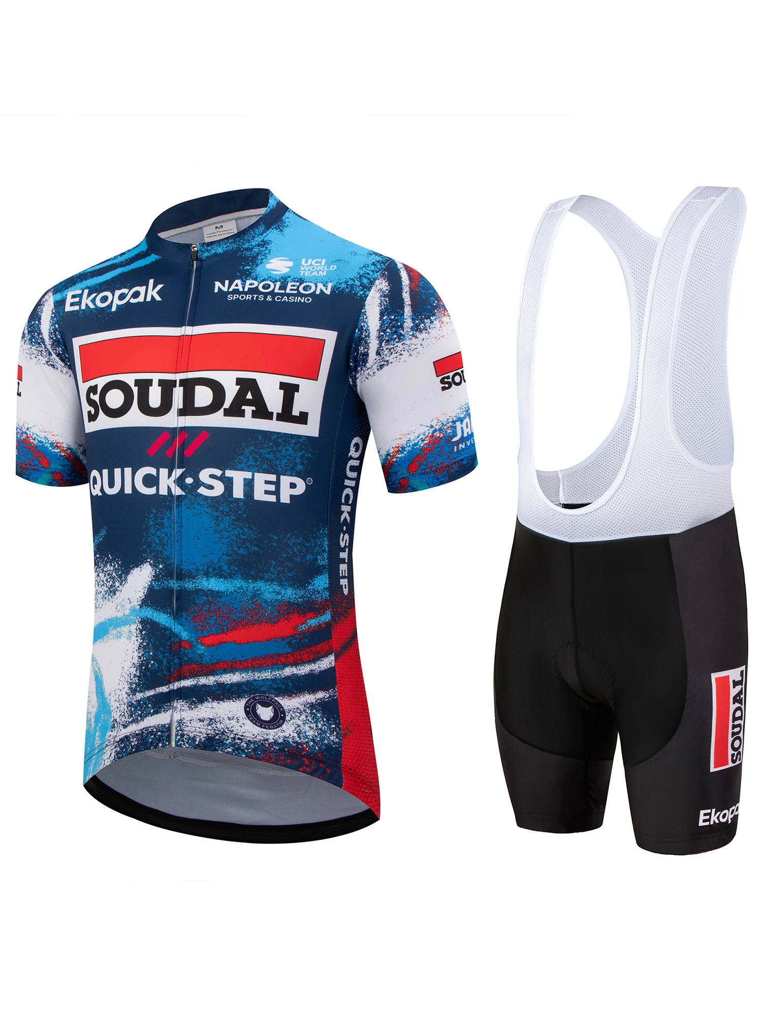 AliExpress NONE 2025 QUICK STEP Men's Summer Cycling Team Short Sleeve Suit Set Cycling Short Sleeves And Bib Shorts