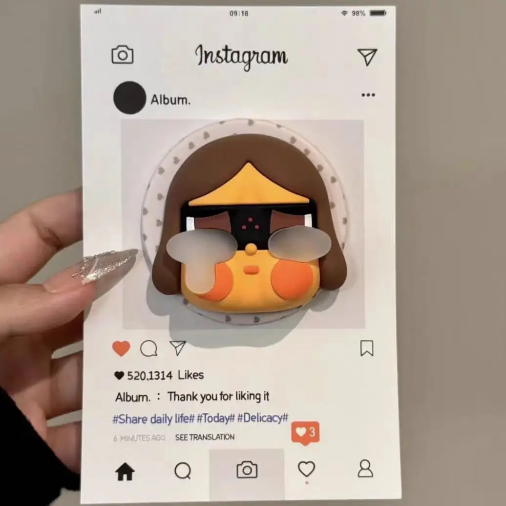 

INS Cute Cartoon Silicone Suitable for MagSafe Magnetic Stand with Strong Adsorption Force Retractable Desktop Air Bag for Women