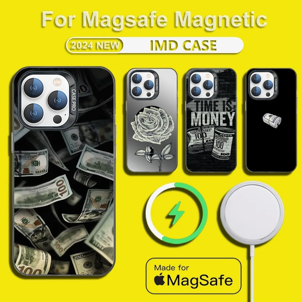

Dollars Money Phone Case For iPhone 15,14,13,12,11,Plus,Pro,Max Mini Magsafe Magnetic Wireless Charging