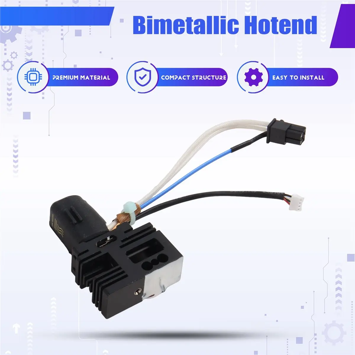 【a42f】hotend-for-qidi-q2-bimetal-hotend-for-q2-replacement-3d-printer-accessories