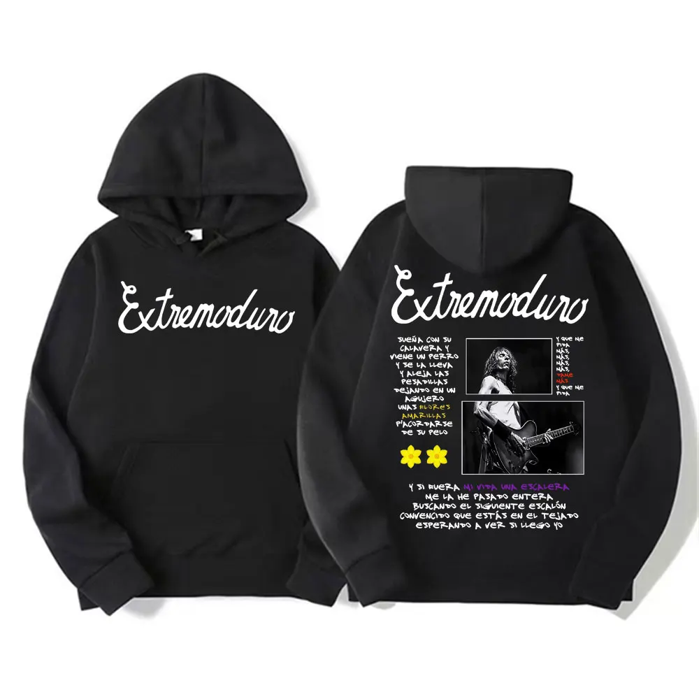 Rock Band Extremoduro Tour 2025 Merch Hoodies Men Women Fashion Retro Casual Cozy Sweatshirt Hip Hop Punk Style Oversized Hoodie