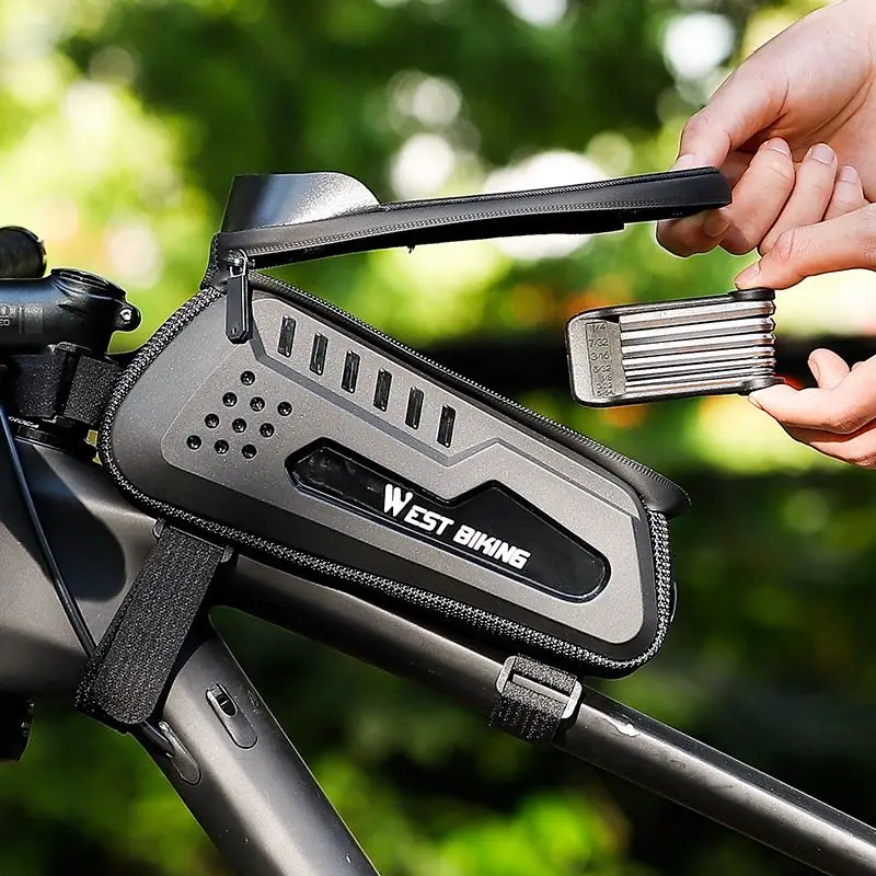West Rider Bicycle Bag Hard Shell Front Beam Mountain Bike Mobile Phone Upper Tube Saddle Cycling Equipment Accessories