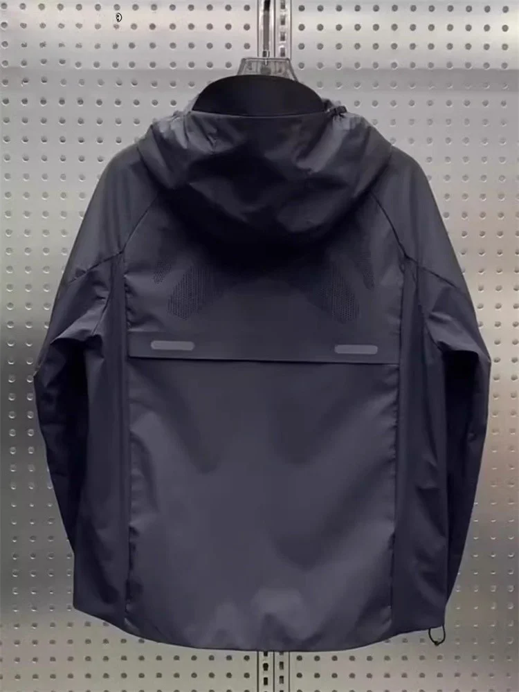 

Мужская повседневная куртка с капюшоном премиум-класса, осенне-зимняя, новая, деловая, для джентльменов, из полиэстера, ветрозащитная, с длинными рукавами и молнией