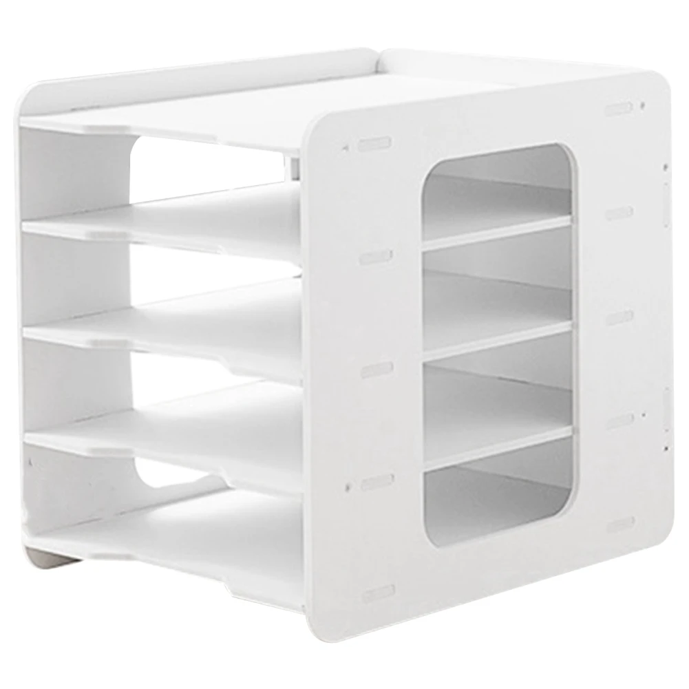 

5-Layer Desktop File Storage Rack A4 Data Rack Multi-Layer Storage Rack File Storage Cabinet for Office Computer Desktop