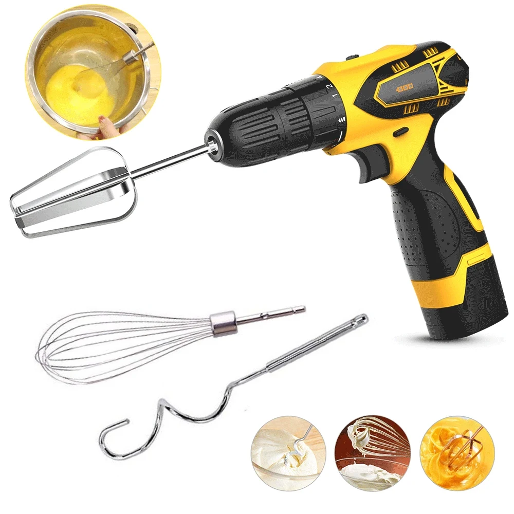 Kitchen Stainless Steel Egg Beater mixer for egg Baking kitchen accessories Cream Butter Whisk Mixer Suitable For Electric Drill