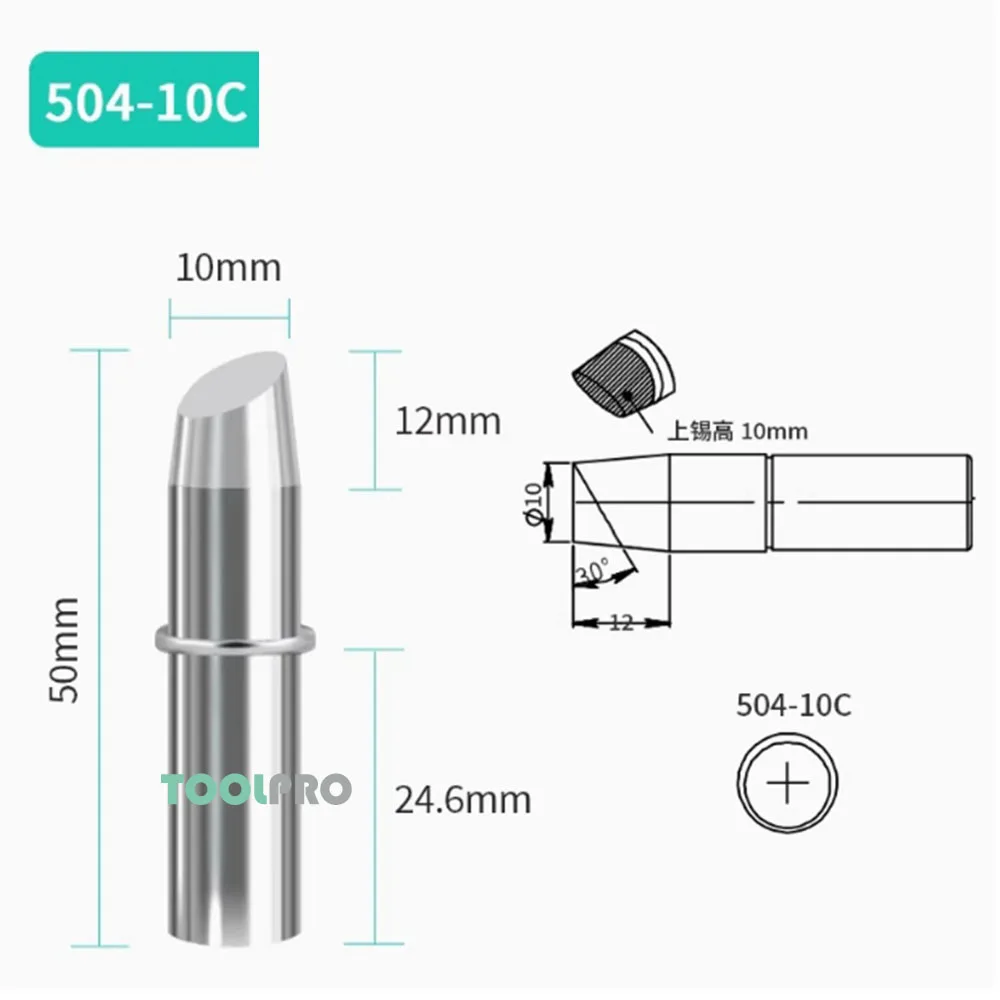 504 K 6C 8C 10C 6D 8D 10 12D серии паяльное жало 400 Вт для QUICK TS2400 железные жала аксессуары инструмент