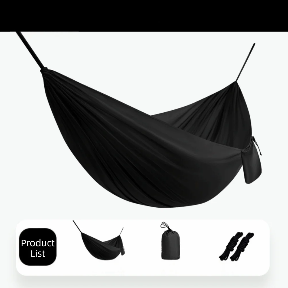 High Strength Colorful Hanging Hammocks Single and Double Size Foldable Camping Hammock Easy Setup Dacron Outdoor Swing Beach