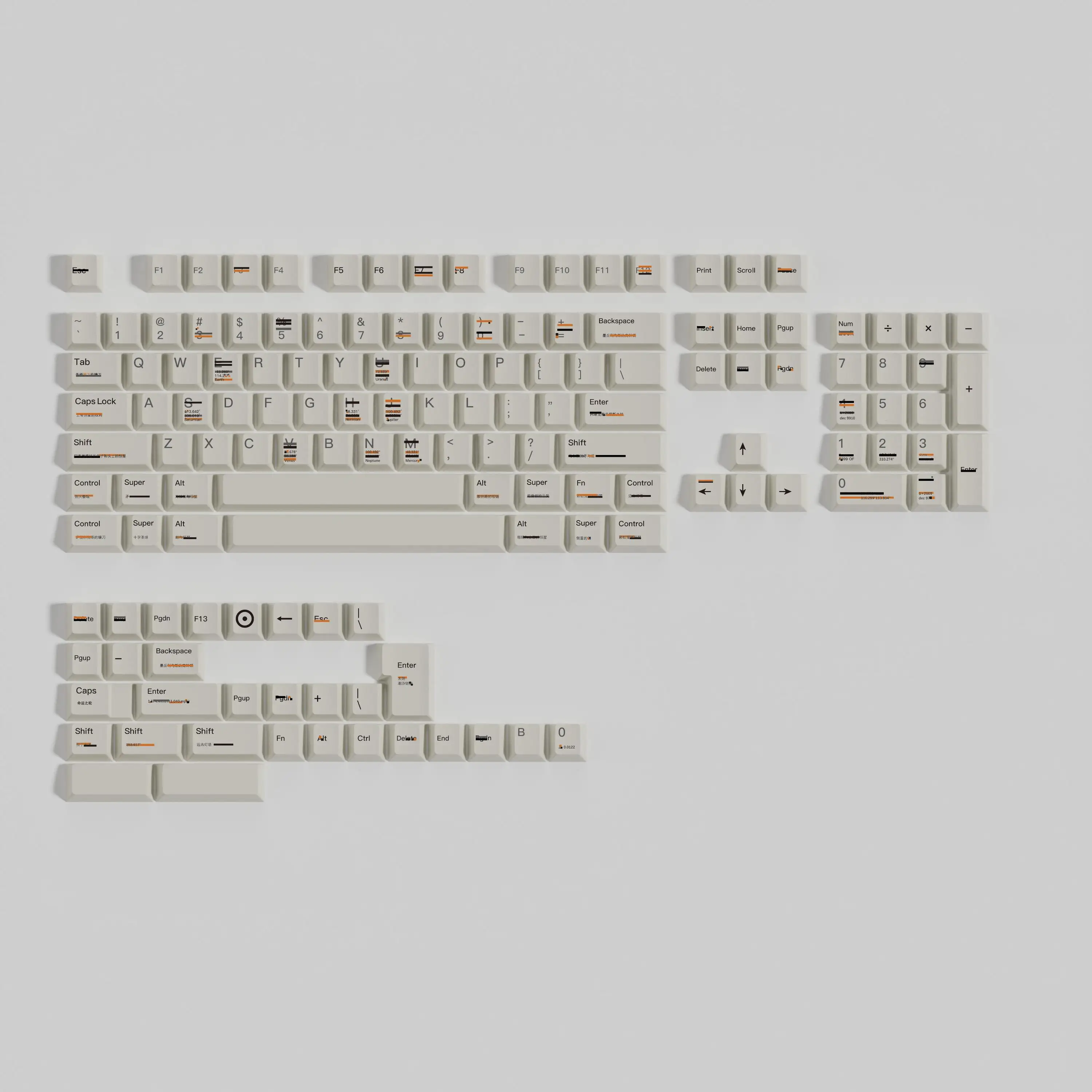 MWK Discovery Program Sublimation Customization Full Set of Keycaps