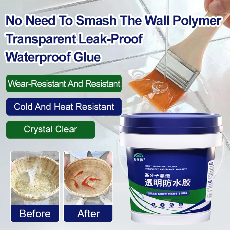 

【Transparent Waterproof Sealant】No-Demolition Crack Repair for Exterior Walls, Roofs & Bathroom Tiles - Clear Waterproof
