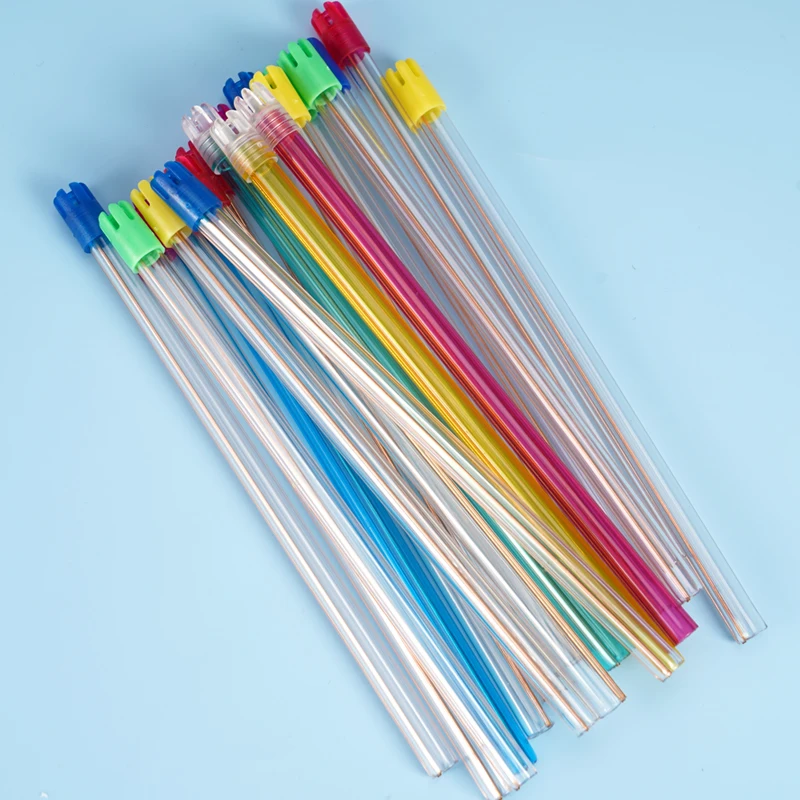 100pcs Disposable Colored Dental Saliva Tubes Bendable Transparent Plastic Adjustable Suction Device for Dental Procedures