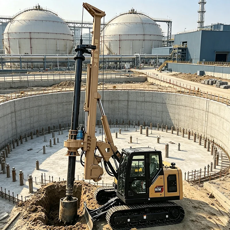 Crawler Rotary Piling Rig Deep Bored Pile Drilling Rig for Railway Foundation Construction Works
