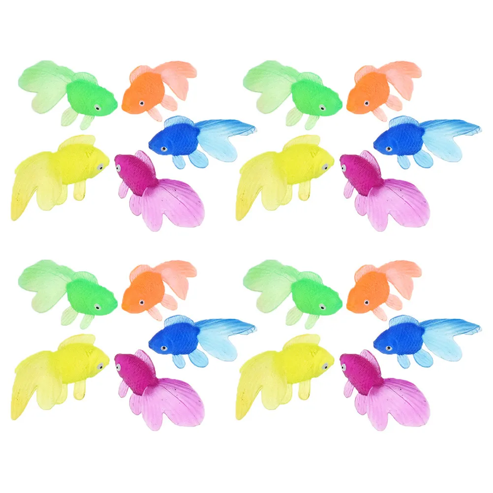 

20Pcs Lifelike Goldfish Aquarium Decor Premium Resin Fish Tank Ornaments for Kids Cognitive Learning Micro Landscape Decoration