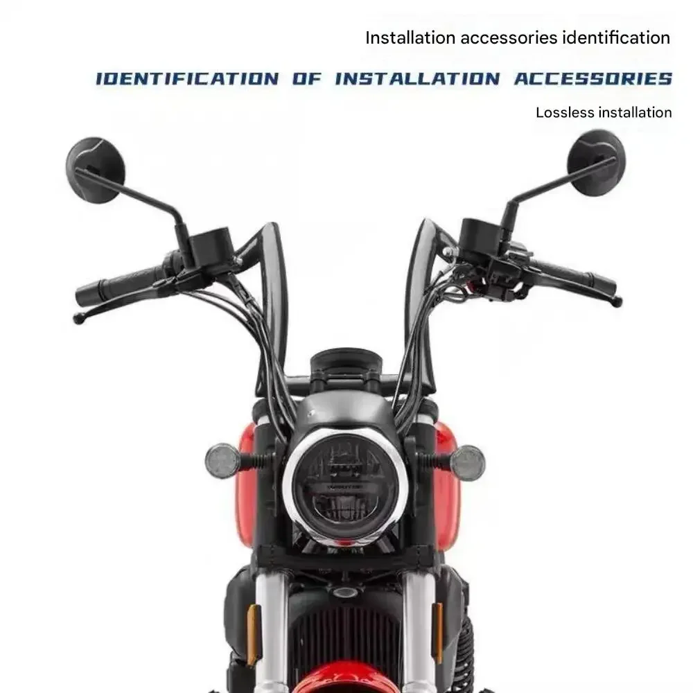 For QJMOTOR SRV300S 300 modified handlebars, handlebar extension and heightening wiring for automatic transmission.