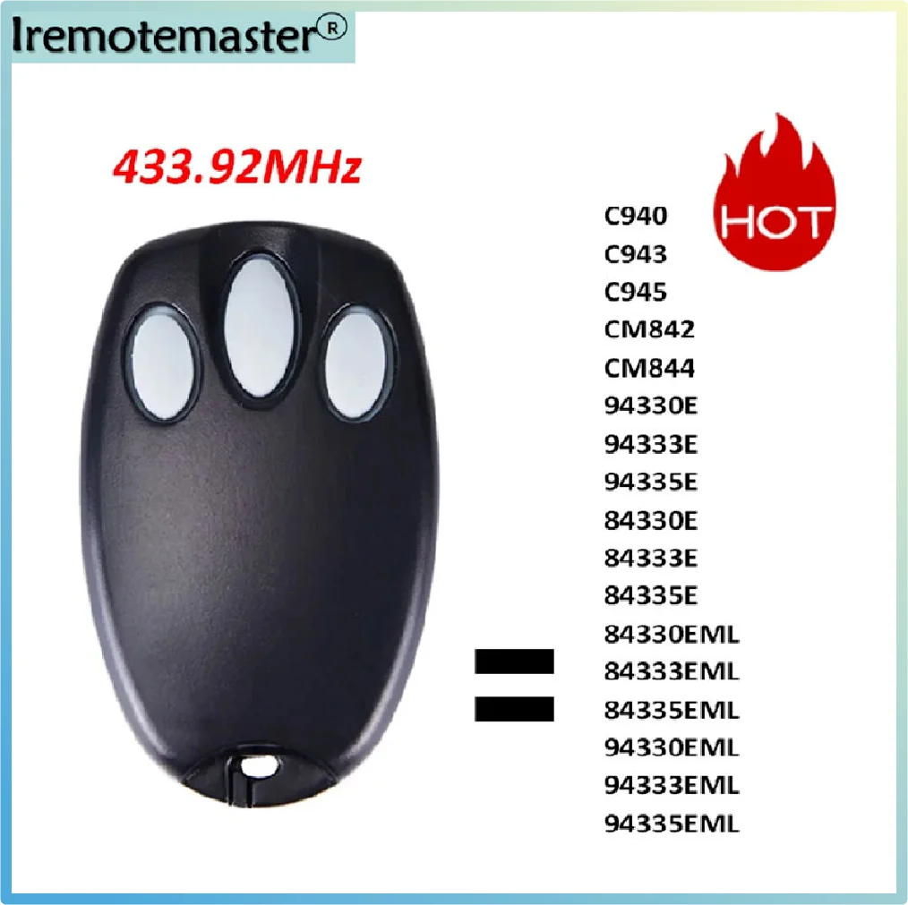 For liftmaster 94335E 94333EML C945 merlin+ CM842 84335E 84335EML garage door remote control replacement remote control