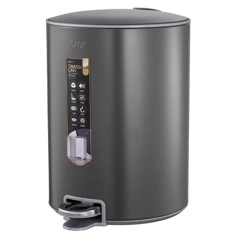 سلة مهملات من الفولاذ المقاوم للصدأ سلة مهملات أنيقة مناسبة للاستخدام الداخلي والخارجي، سلة مهملات من الفولاذ المقاوم للصدأ 304