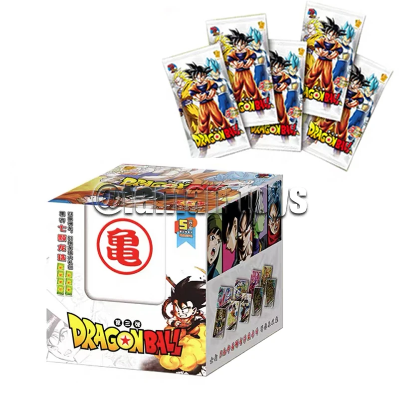 Anime Dragon Ball Trading Coleção Cartões, Son Goku, Saiyajin, Vegeta, TCG, Rare Battle Cards, Brinquedos Presente Crianças, 5 pcs, 25 pcs, 100 pcs