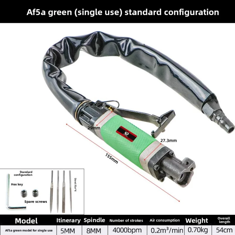 Pneumatic file AF5A powerful reciprocating tool for sharpening, air file single use trimming, cutting and polishing machine