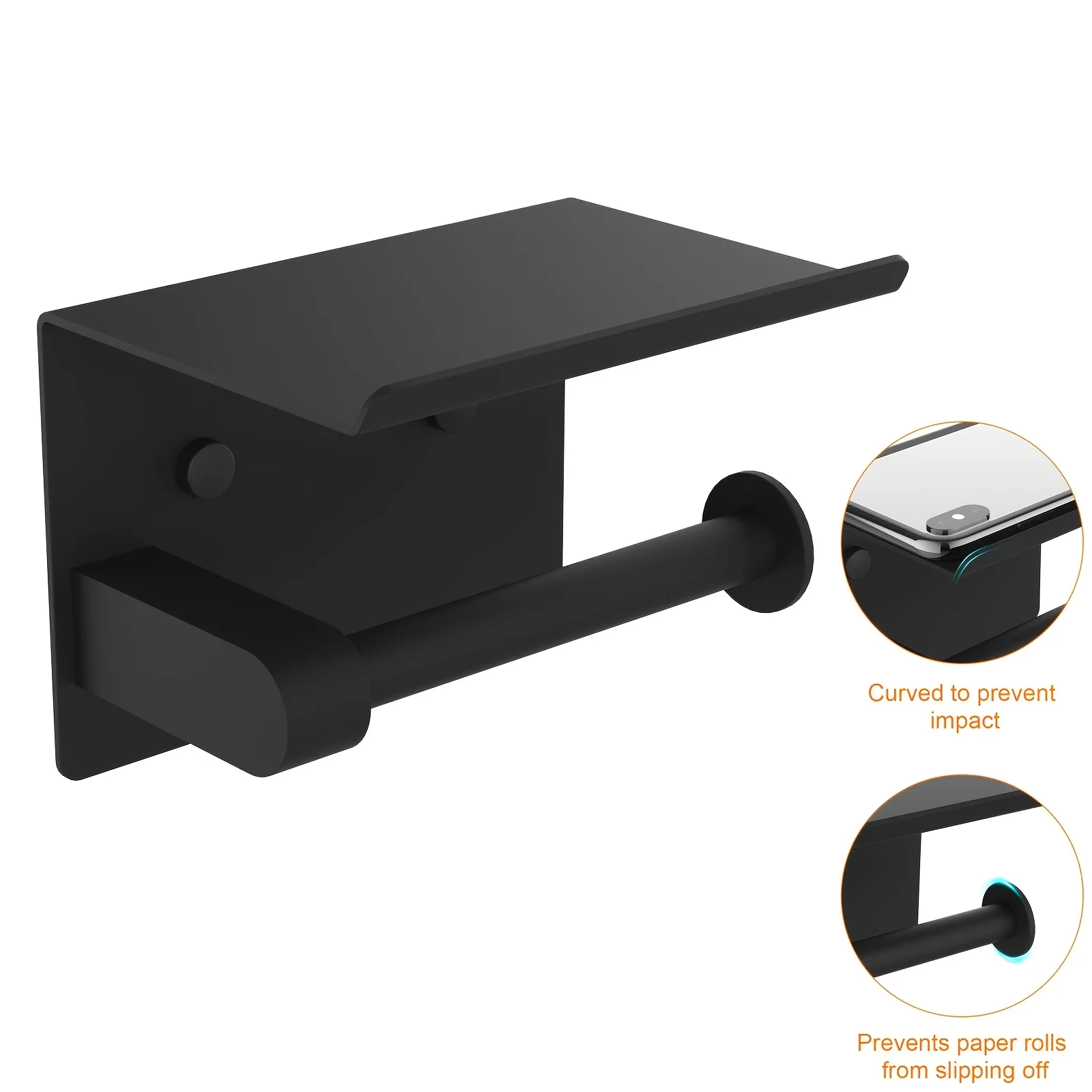 

Toilet Paper Holder, Stainless Steel Wall Mounted Paper Towel Dispenser, Bathroom Toilet Paper Holder