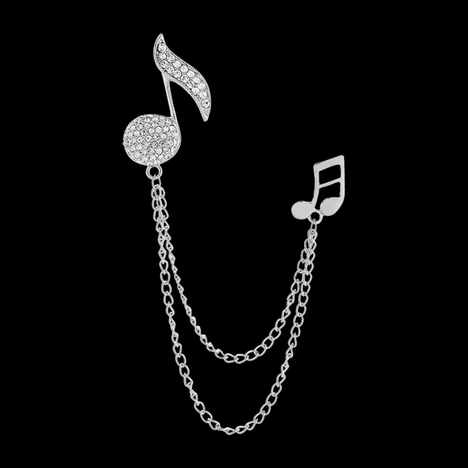 Modeschmuck Musiknote Brosche Stern Strass Anzug Revers Abzeichen für Männer Hochzeit Büro Geburtstagsgeschenk