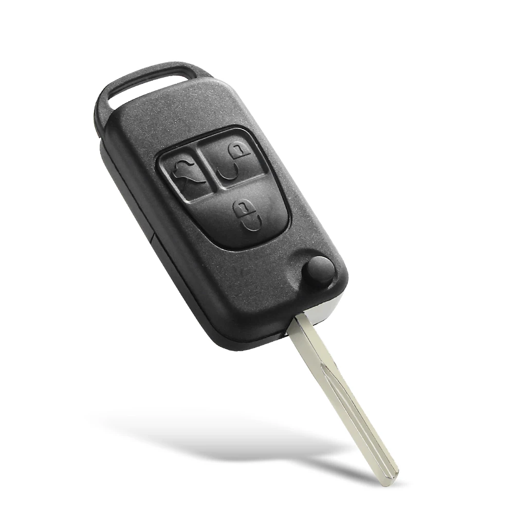 KEYYOU Free Shipping For Benz W168 W124 W202 W203 A C E ML C CL S SL SEL SLK E113 For Mercedes Flip Folding Remote Car Key Shell