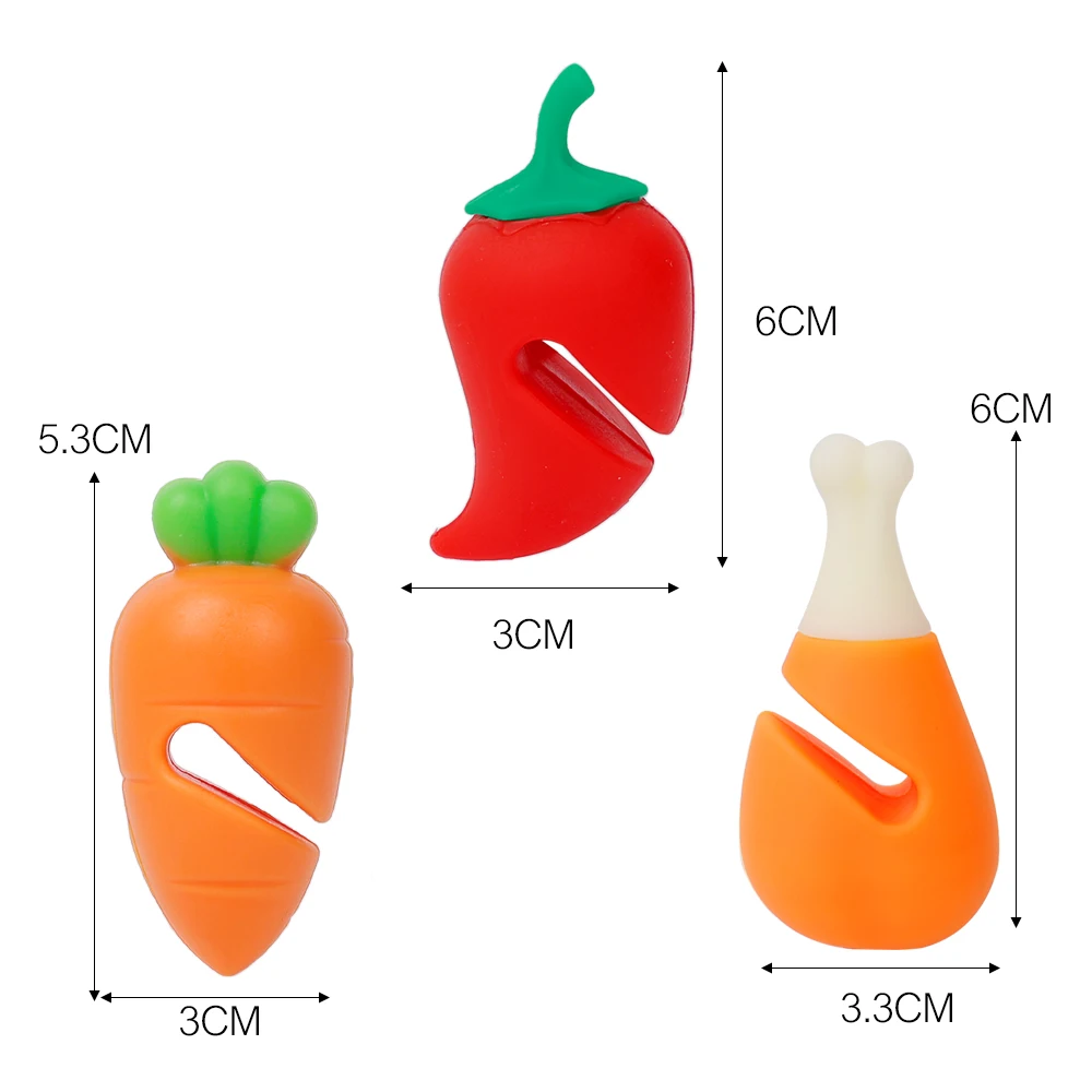 3 buah tutup Pot silikon rak Anti tumpah tahan panas anti-meluap sumbat Pot penutup pengangkat pemegang kreatif alat dapur Gadget