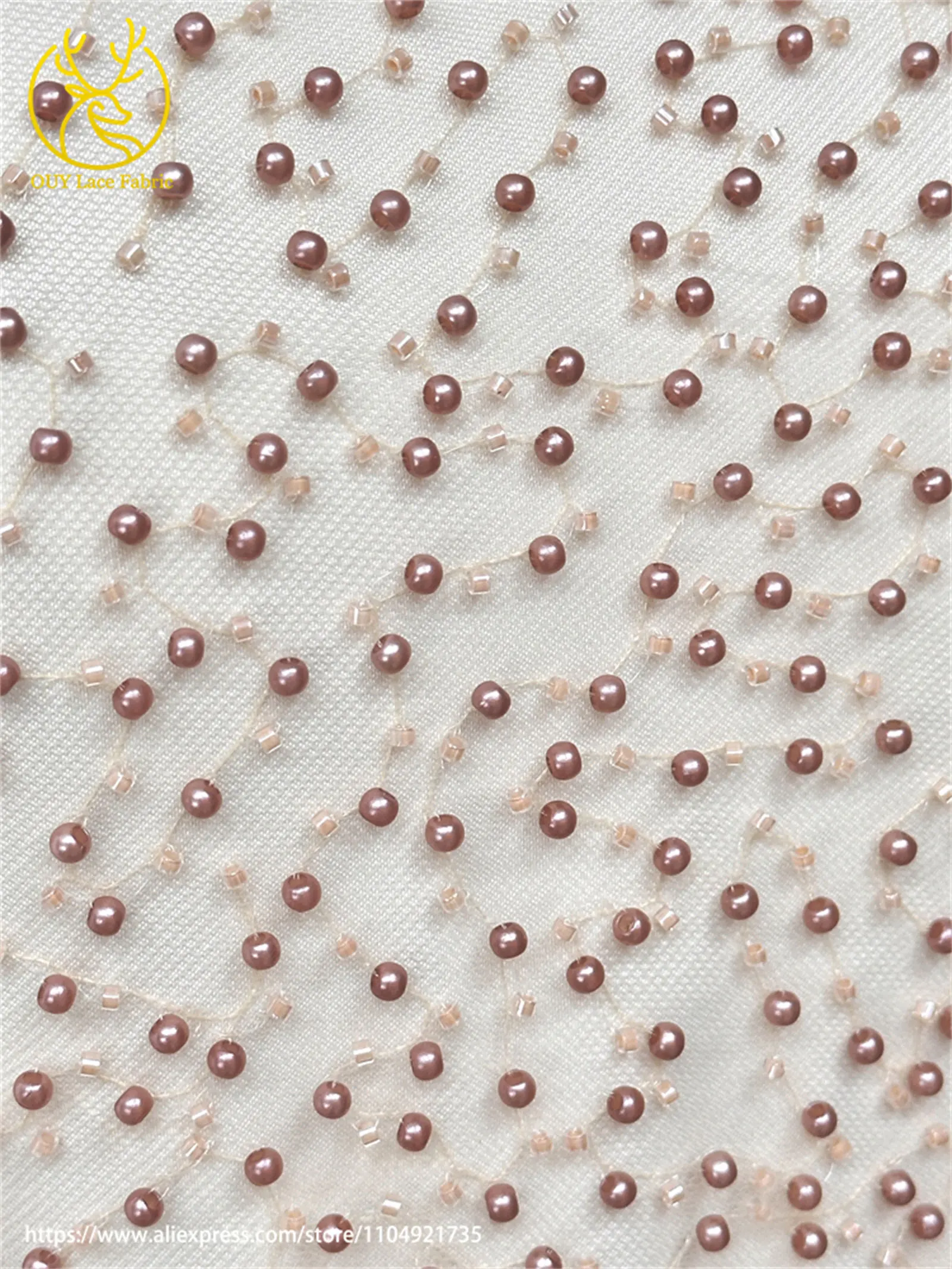 Großhandel Heißer Verkauf Eis Blau Afrikanischen Nigerian Perlen Spitze Stoff für Nähen Damen Party Hochzeit Hochzeit Kleid Material – Detail 10
