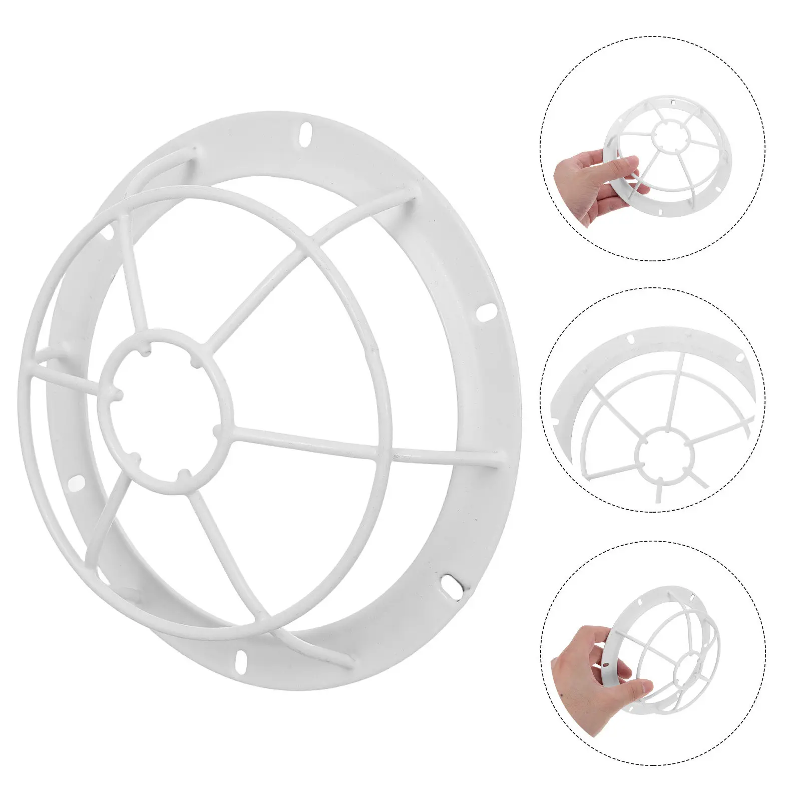 

Smoke Sensor Protective Cover Round Fire Sprinkler Protective Cage Semi Recessed Wall Mount 6.38x6.38x1.97in Smoke