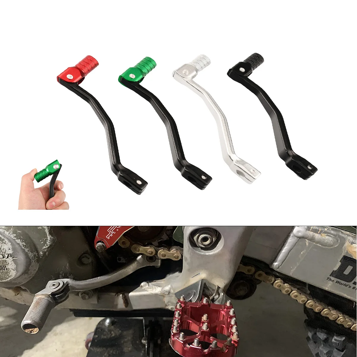 

Motorcycle CNC Aluminum Gear Shifter Shift Pedal Lever For Honda CRF250R CRF450R CR125R CR250R CRF 250R 450R Motocross Parts
