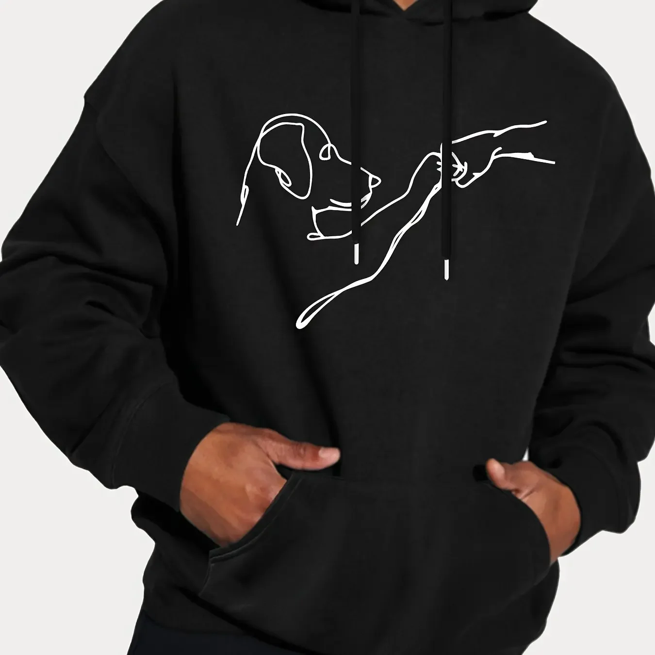In autumn and winter, dogs are friends of humans. Fashionable printed hooded and fleece hoodies for both men and women