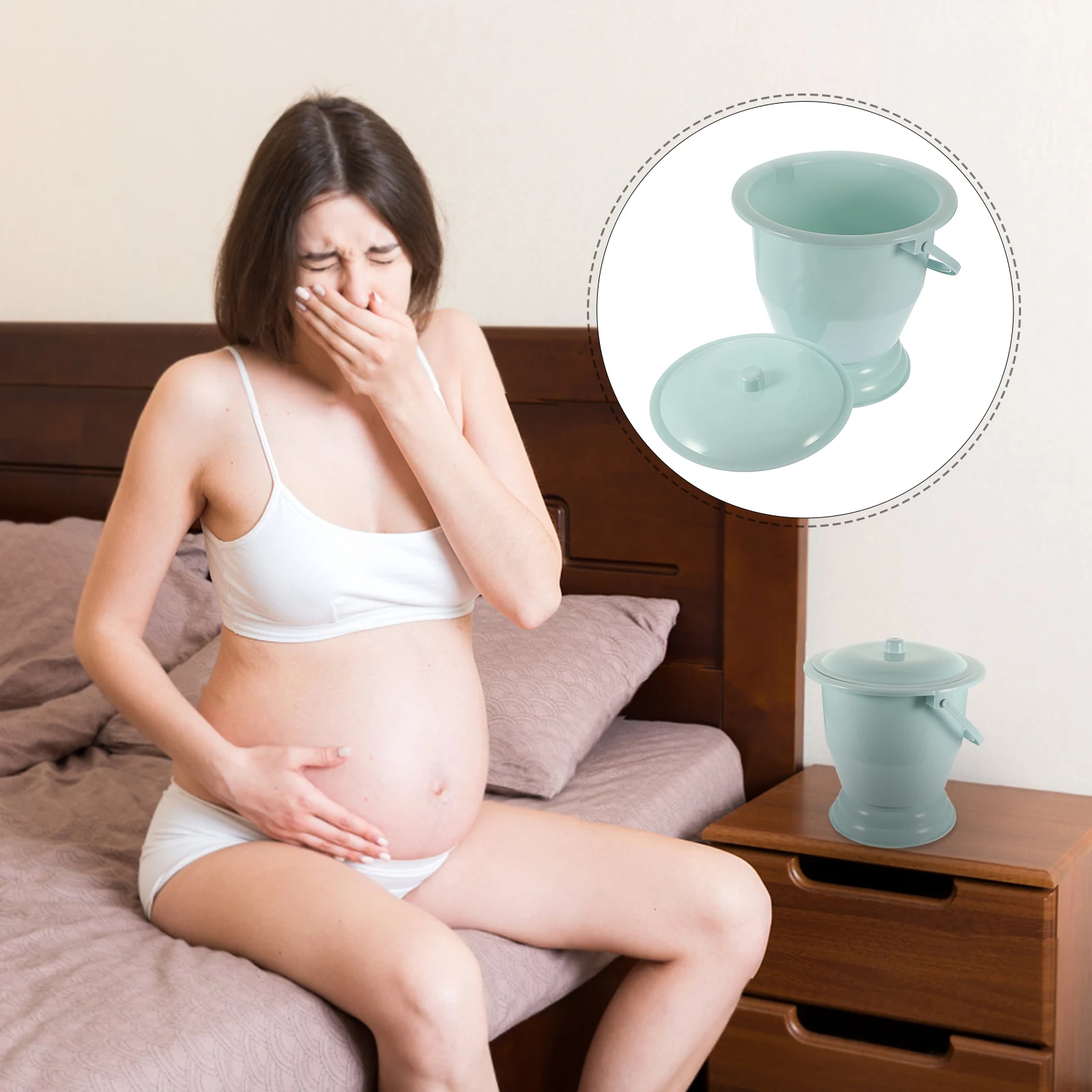 

Chamber Pot Plastic Spittoon Urine Bucket Bedpan For Elderly Lightweight Durable Easy Clean Household Reusable